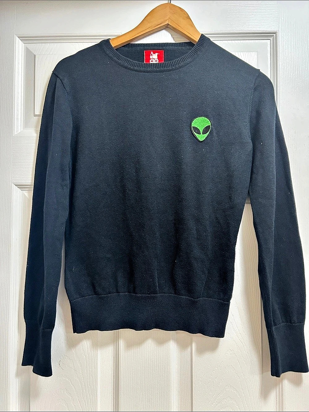Alien Logo Crewneck Sweater in Black